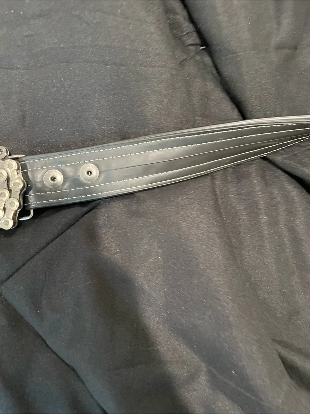 Men's Silver Bike Chain Belt Buckle - Unbranded